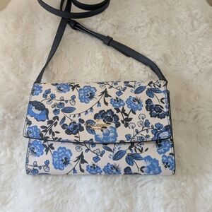 Kate Spade Waltz On A String  Floral Blue Multi Crossbody NWT